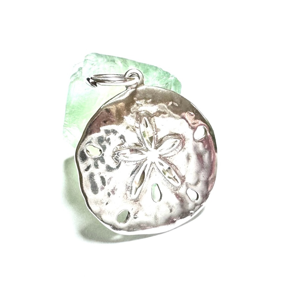 SHUBE’S DAKOTA WEST Sand Dollar Charm Pendant Sterling Silver GOOD CONDITION